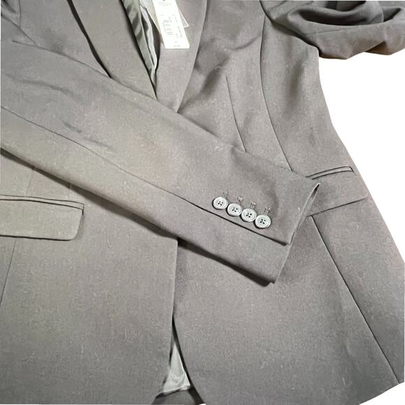 Worthington Womens Single Button Blazer Black Size 6 NWT Interview Work Outfit - Picture 3 of 6